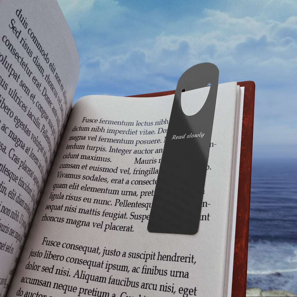 The Quiet Bookmark — Read Slowly (Charcoal)