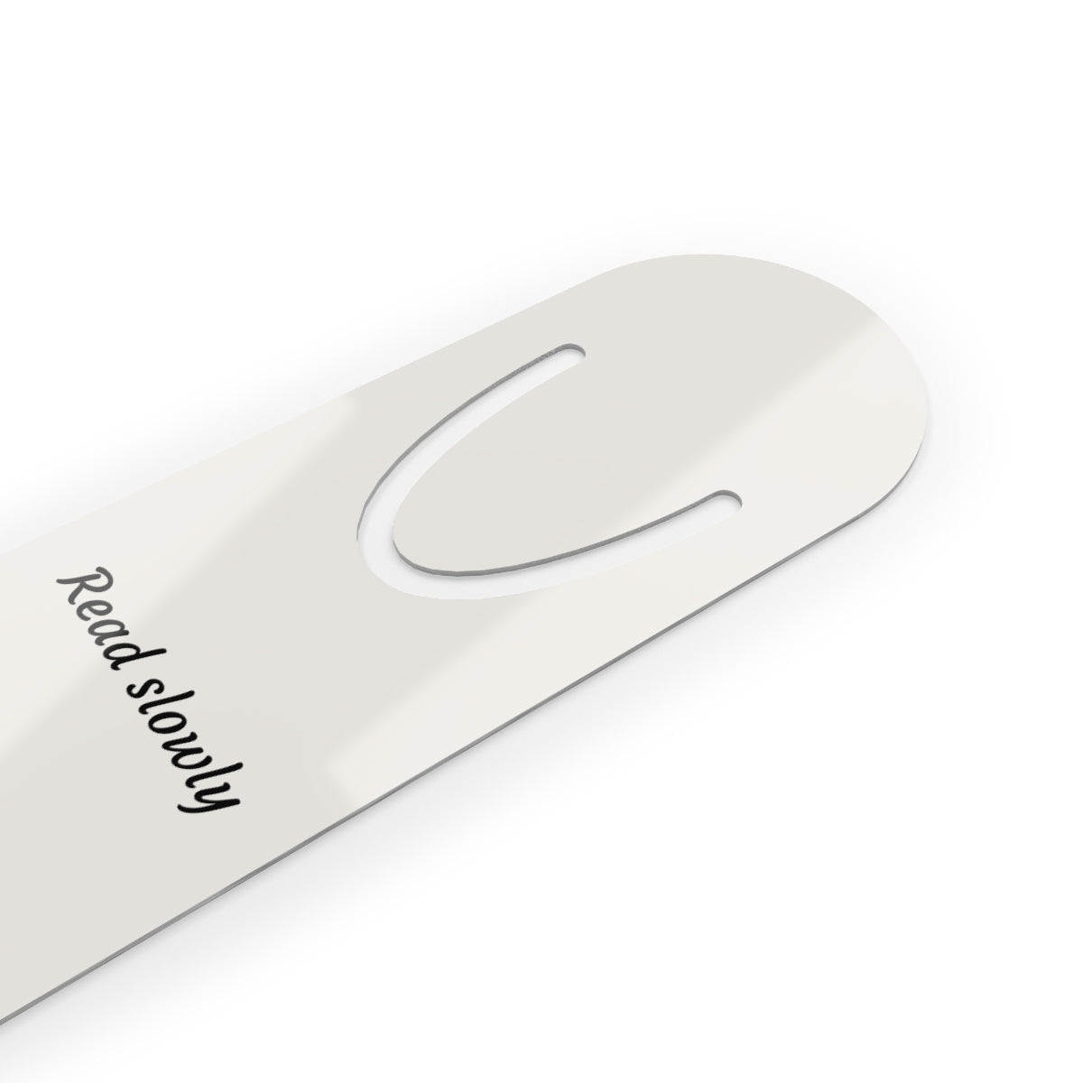 The Quiet Bookmark — Read Slowly (Bone)