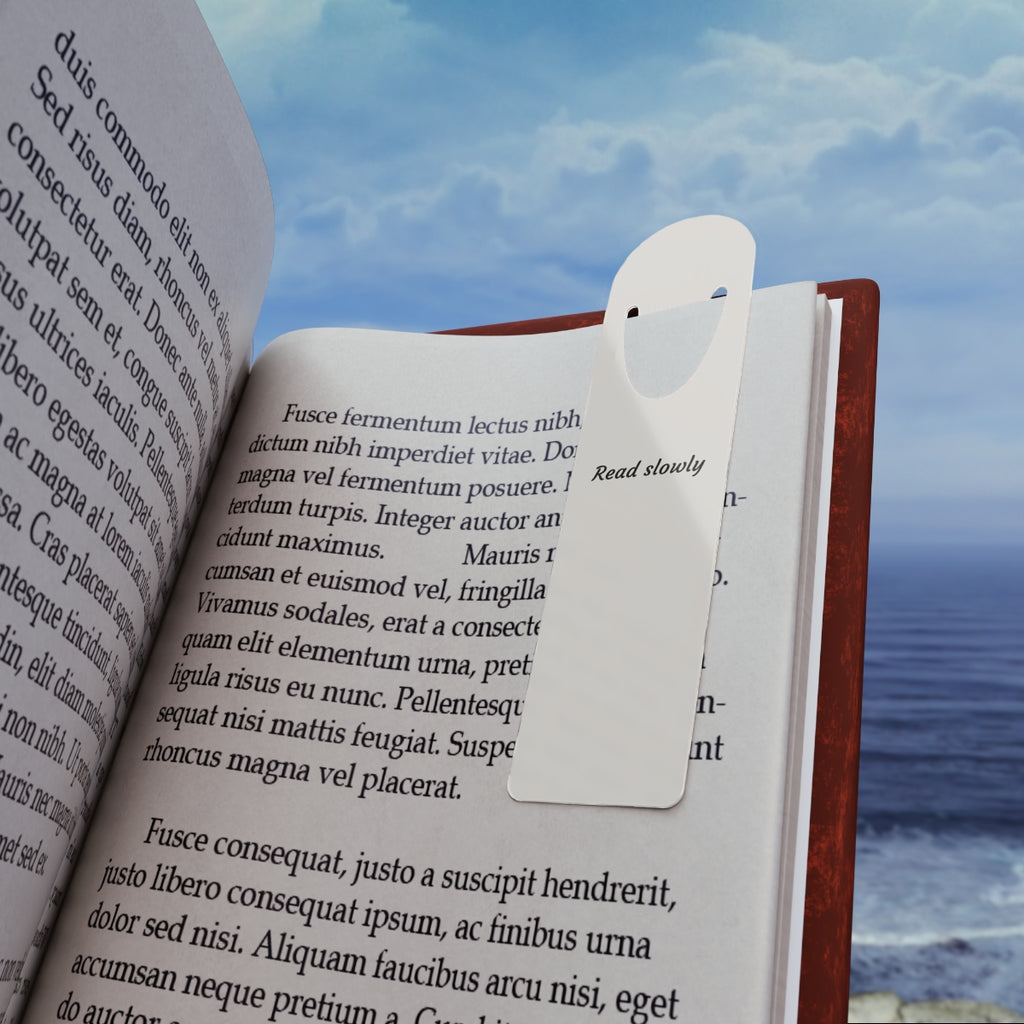 The Quiet Bookmark — Read Slowly (Bone)