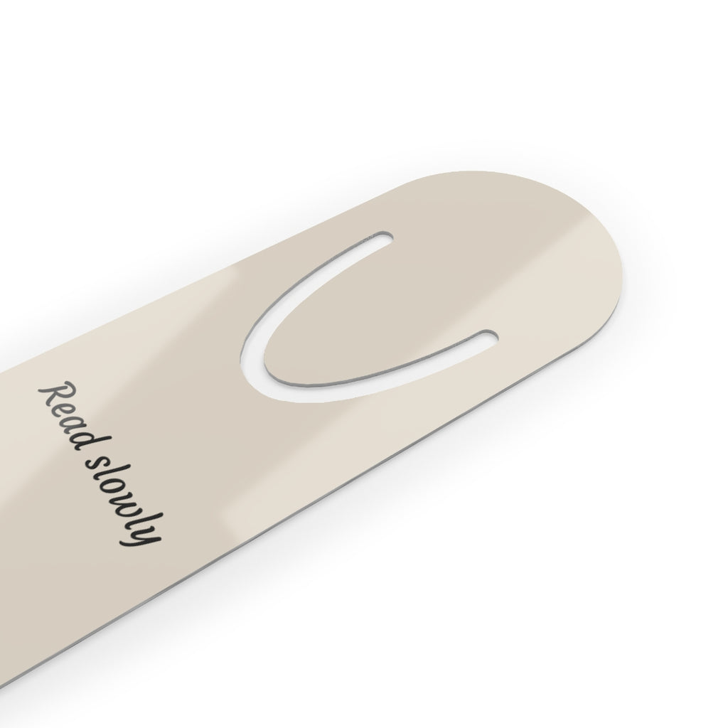 The Quiet Bookmark — Read Slowly (Warm Sand)