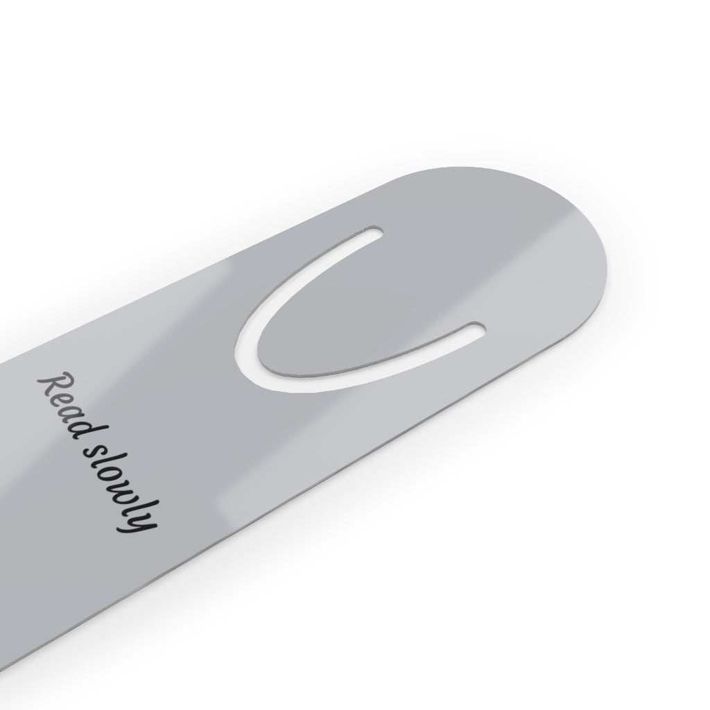 The Quiet Bookmark — Read Slowly (Ash Grey)