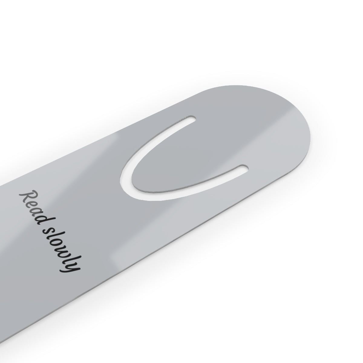 The Quiet Bookmark — Read Slowly (Ash Grey)